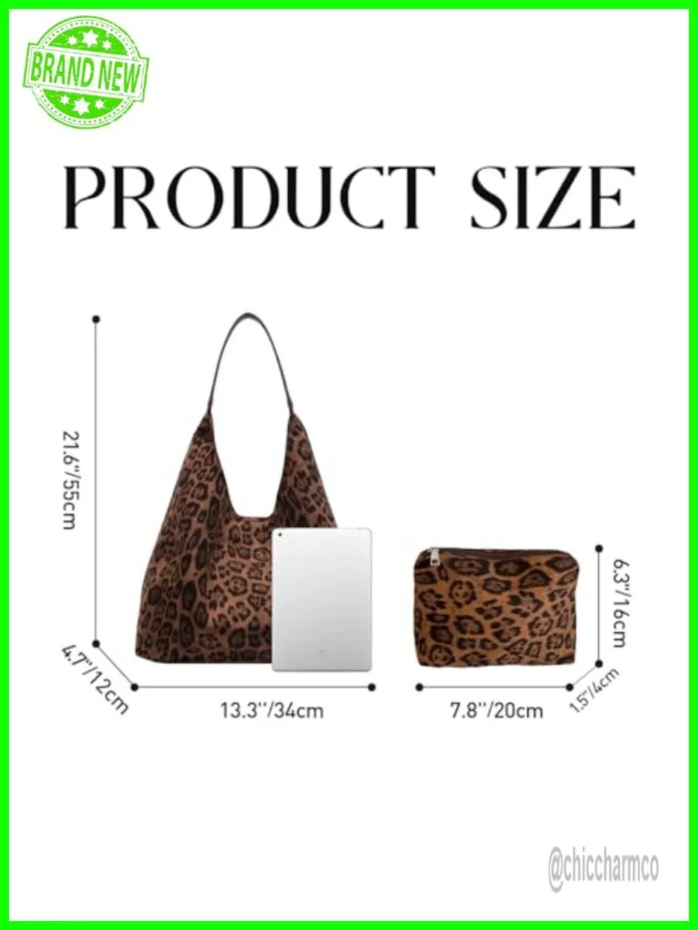 Faux Suede Leopard Print Hobo Tote Bag Large Capacity Satchel